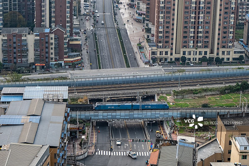 四川省绵阳市道路，铁路，户外，交通，运输图片素材