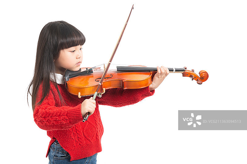 拉小提琴的小女孩图片素材