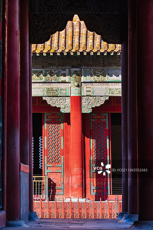 北京故宫博物院 阳光下的紫禁城 光影故宫图片素材