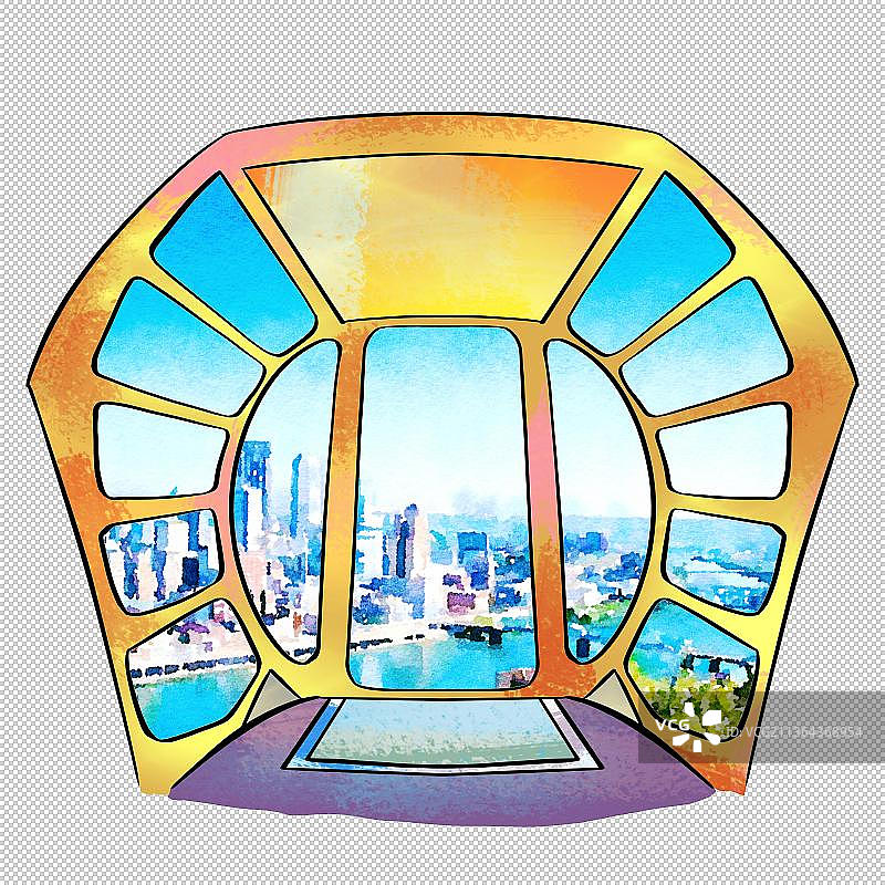 摩天轮内部结构 窗户 游乐园图片素材