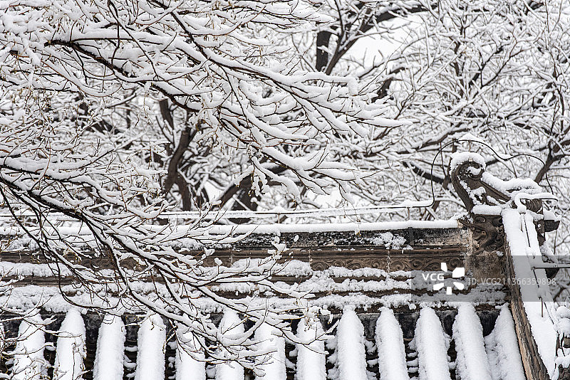 雪落紫禁城图片素材