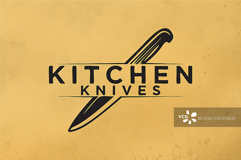 刀厨标志设计灵感孤立图片素材