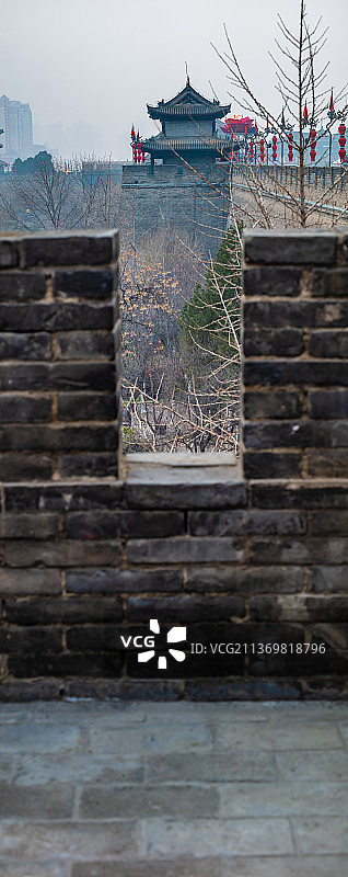 西安永宁门城墙图片素材
