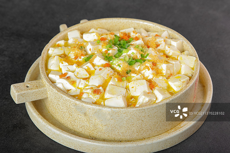 中餐美食-蟹黄豆腐图片素材