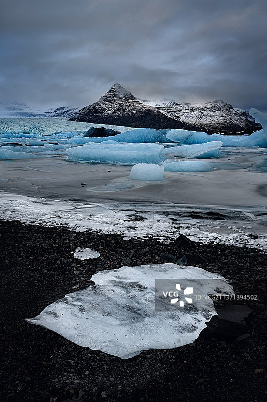 冰岛冰河湖图片素材