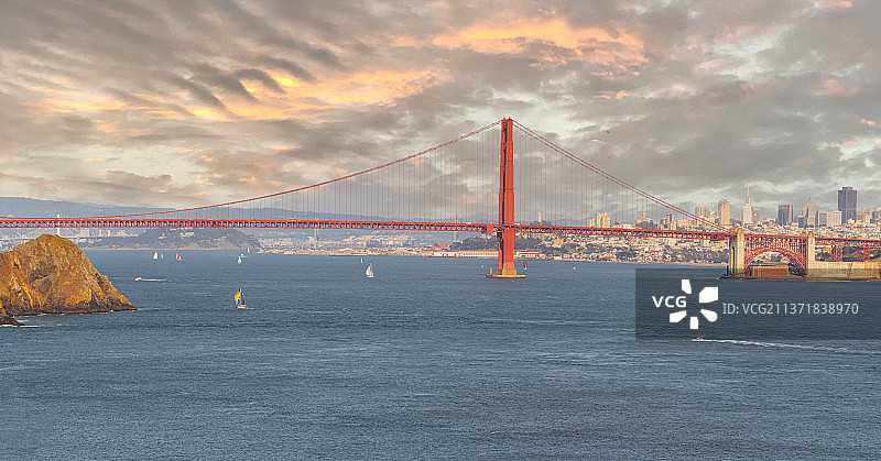 旧金山，海景吊桥图片素材