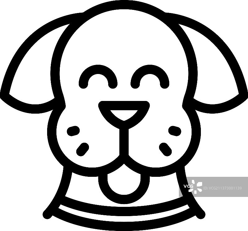 狗脸图标轮廓散步宠物图片素材