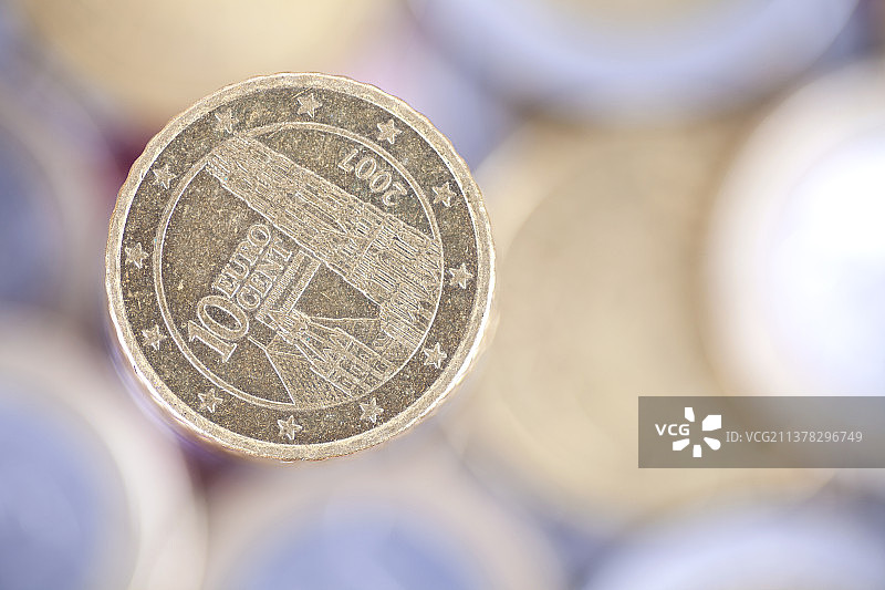 欧元硬币图片素材