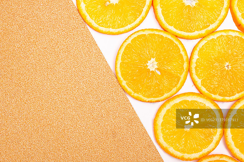 橙色水果图案组成夏季健康食品背景图片素材