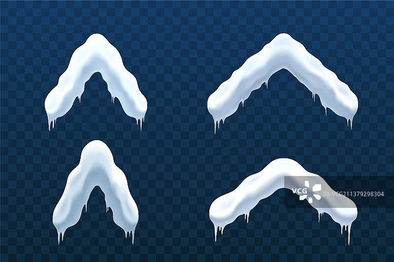 雪帽冰集冬季设计雪冰柱屋顶图片素材