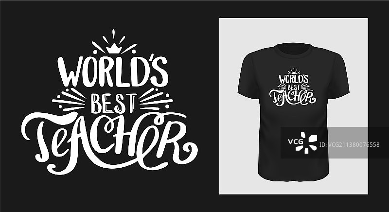 世界最佳老师t恤印花设计图片素材