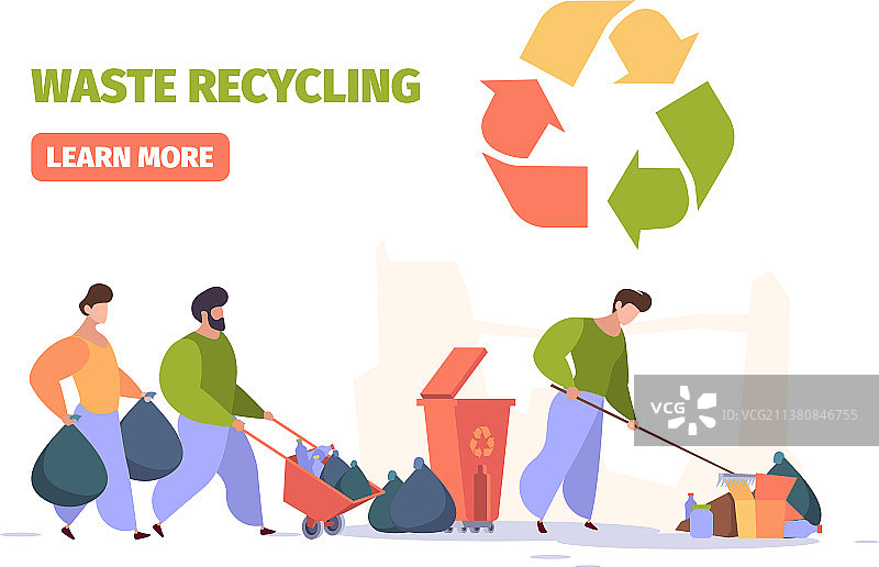 废物回收利用人们节约自然清洁图片素材