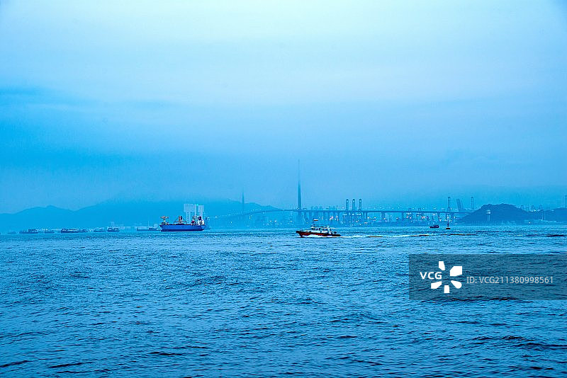 东方明珠香港维多利亚港日出美景旅游壁纸风光图片素材