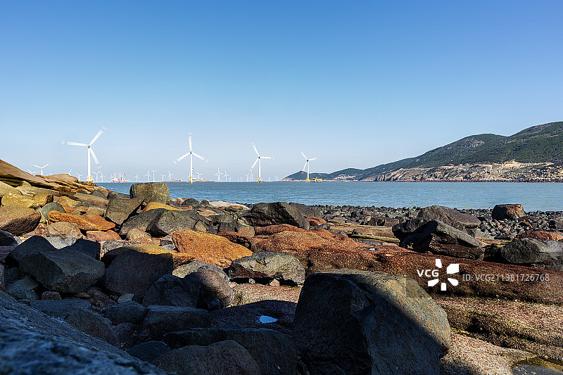 风力发电工业风景美图新能源可再生能源影像图片素材