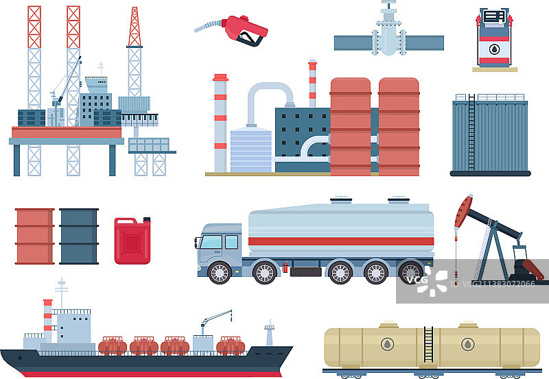 石油工业和天然气生产要素精炼厂图片素材