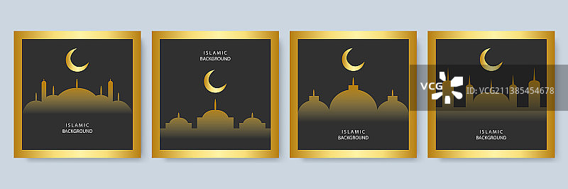 社交媒体发帖模板与伊斯兰教图片素材