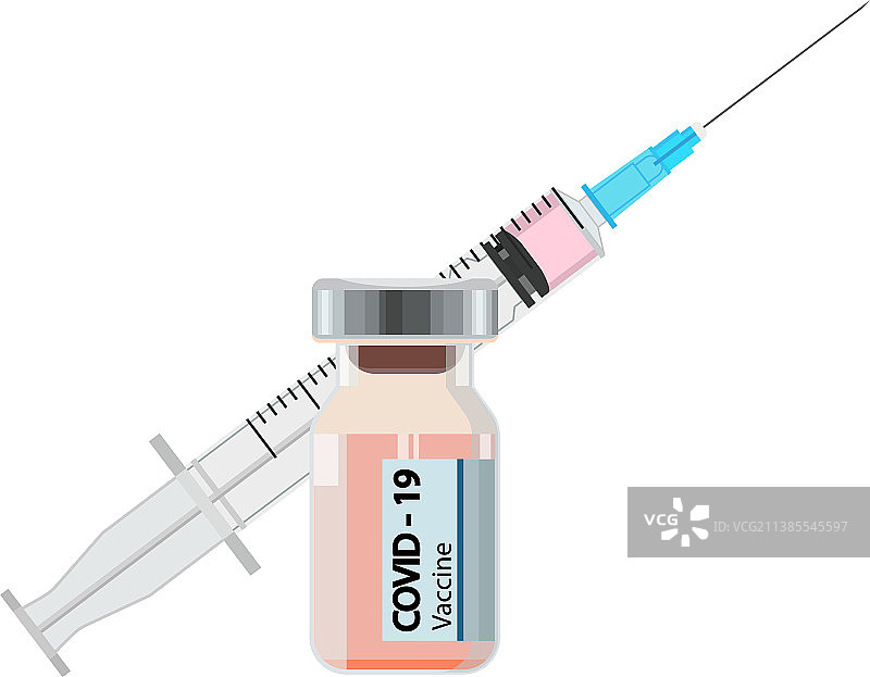 一支注射疫苗的注射器一瓶图片素材