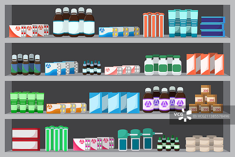 药房的药品货架图片素材