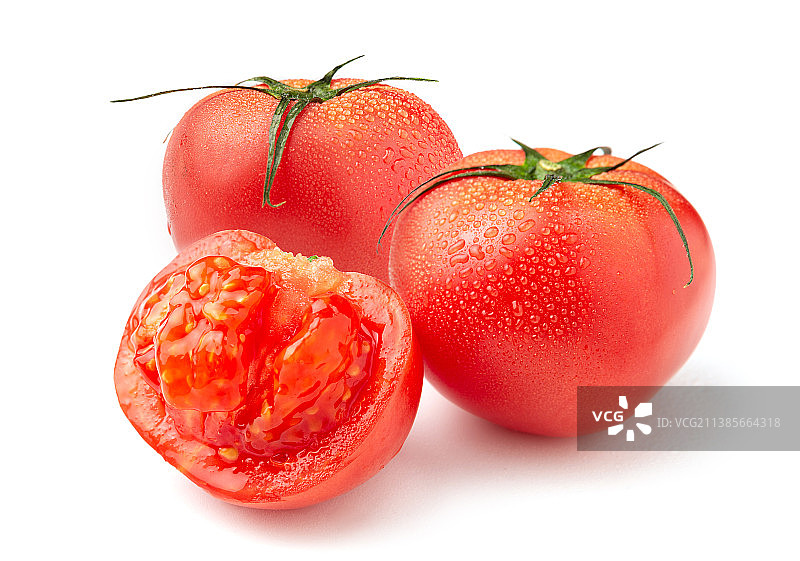 白色背景上的普罗旺斯草莓番茄图片素材