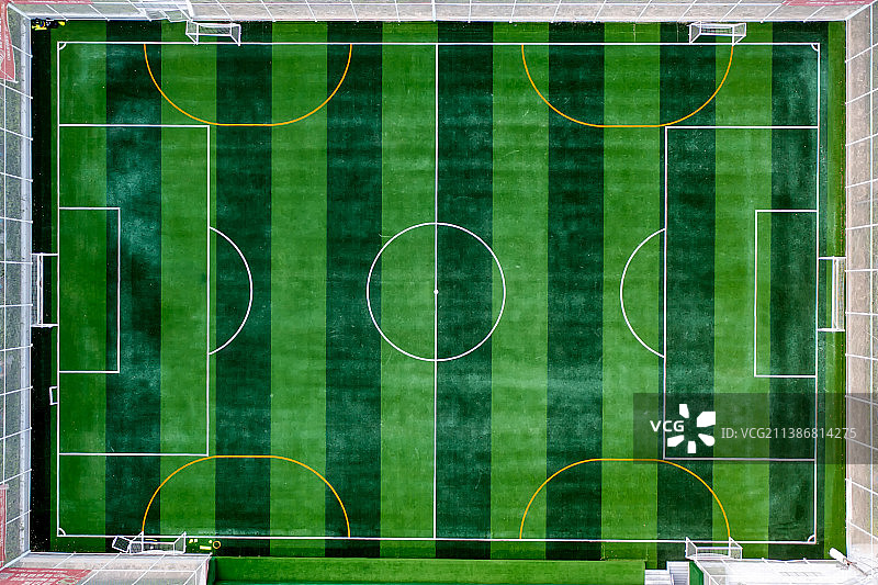上海长三角绿洲智谷足球场航拍图片素材