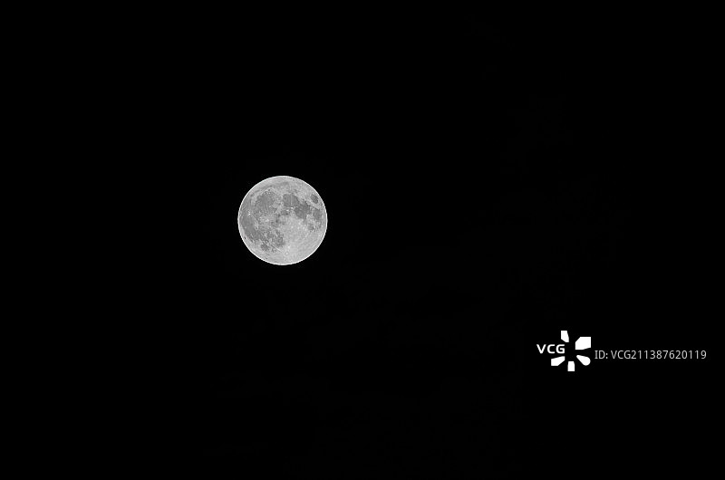 中国宇宙天文拍摄主题，超级月亮特写和巨大的陨石坑，户外夜晚无人图像摄影图片素材