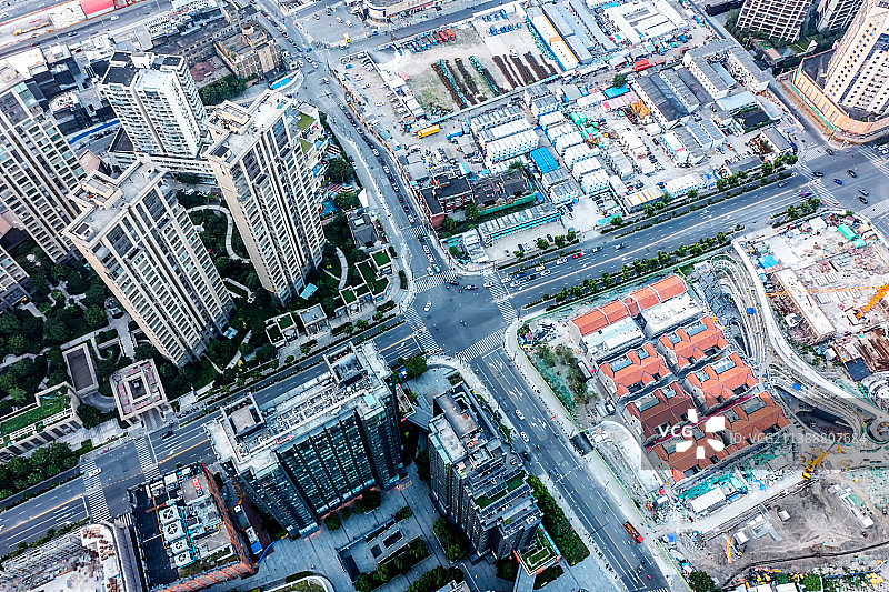 上海城市建筑风光航拍图片素材