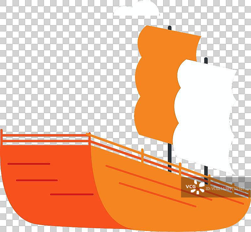 航海木船船只插画元素图片素材