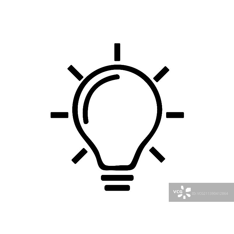 创意灯泡图标创意灯象征现代简单图片素材
