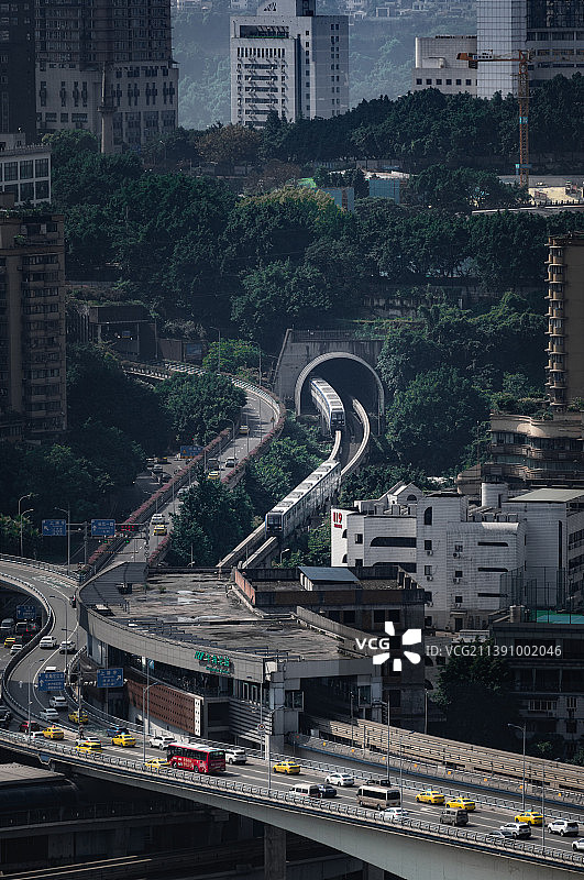 重庆市渝中区轨道交通二号线牛角沱站城轨图片素材