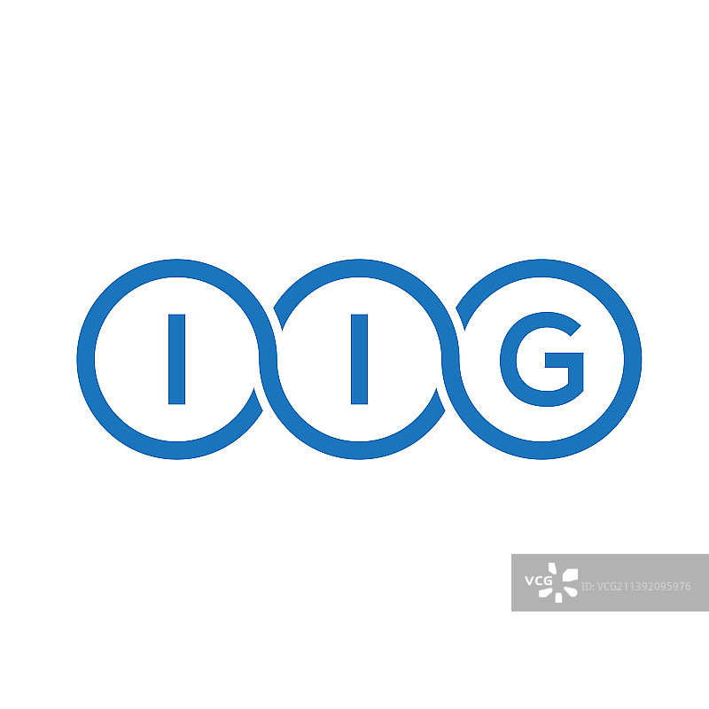 字母logo设计在白色背景Iig图片素材