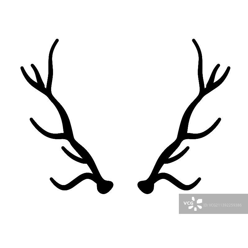 鹿角或麋鹿狩猎战利品图片素材
