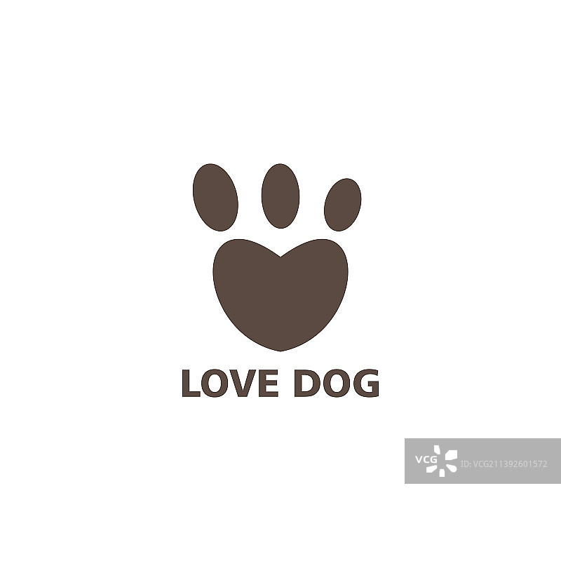 爱狗爪子logo设计图片素材