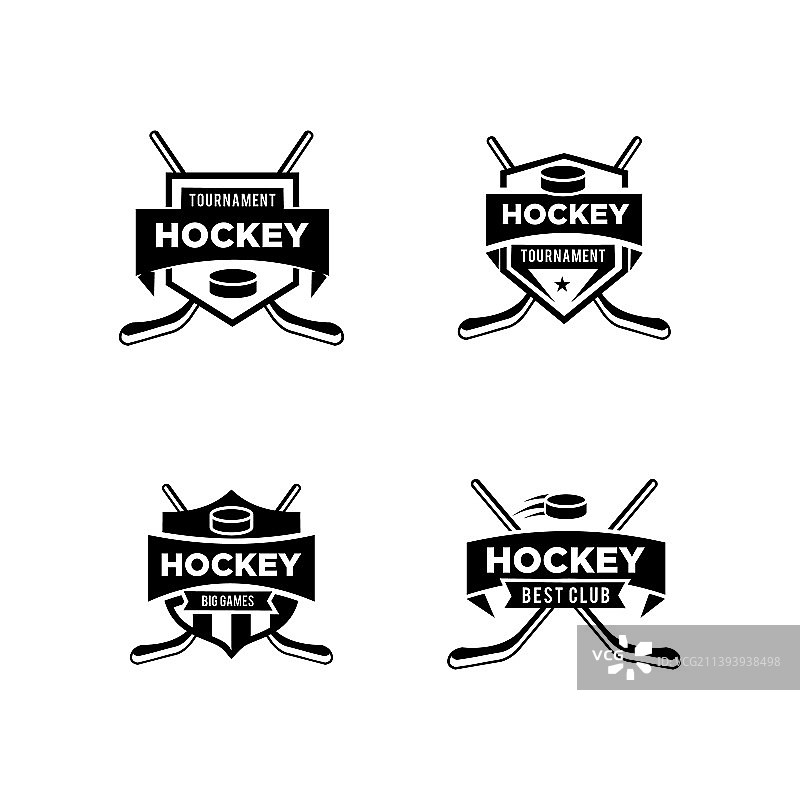 集冰球冰球队标志图标设计图片素材
