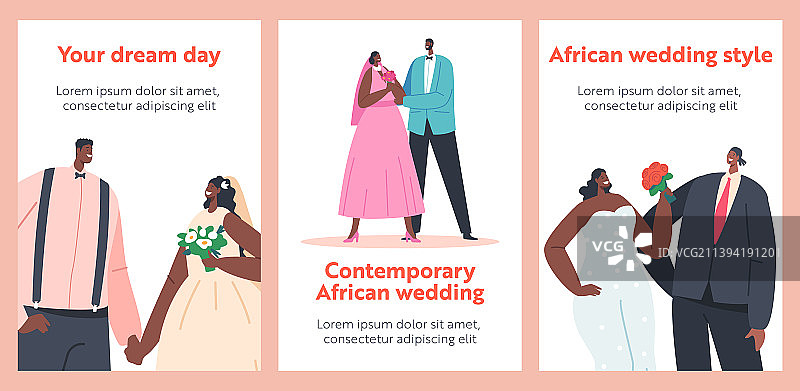 当代非洲夫妇的婚礼仪式图片素材