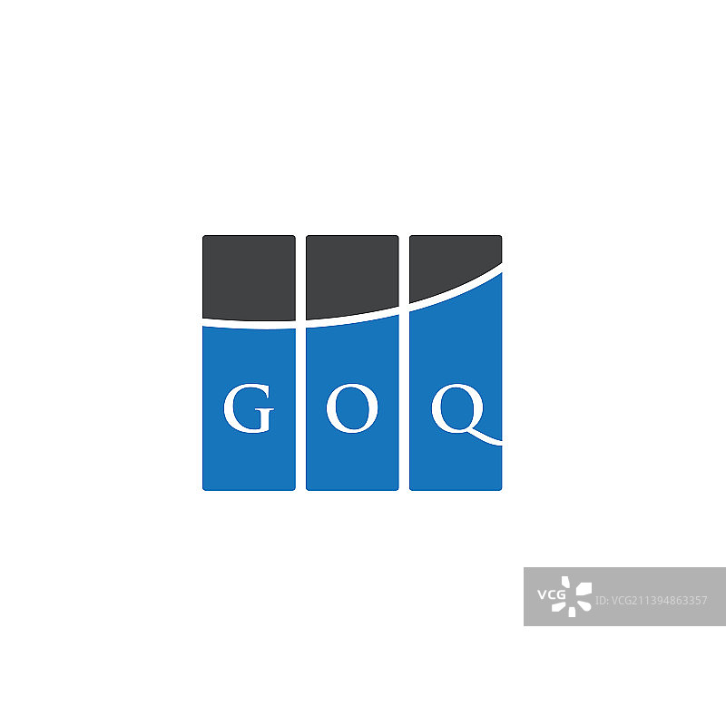 Goq字母logo设计，白底Goq图片素材