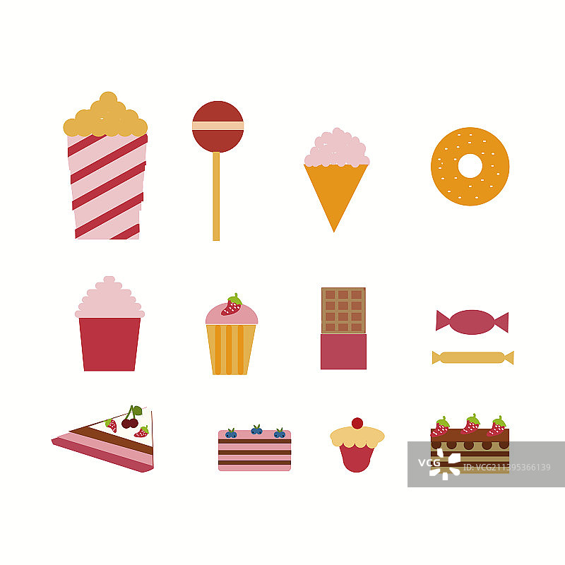 集蛋糕和糖果为一体的糖果系列产品图片素材