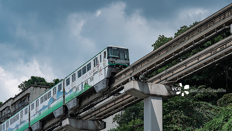 重庆轻轨列车图片素材