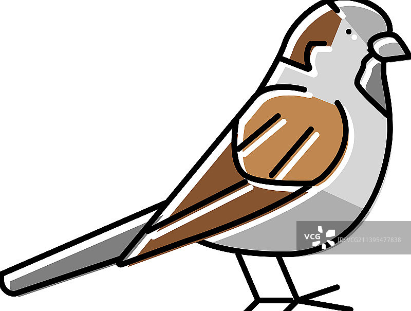 麻雀鸟色图标图片素材
