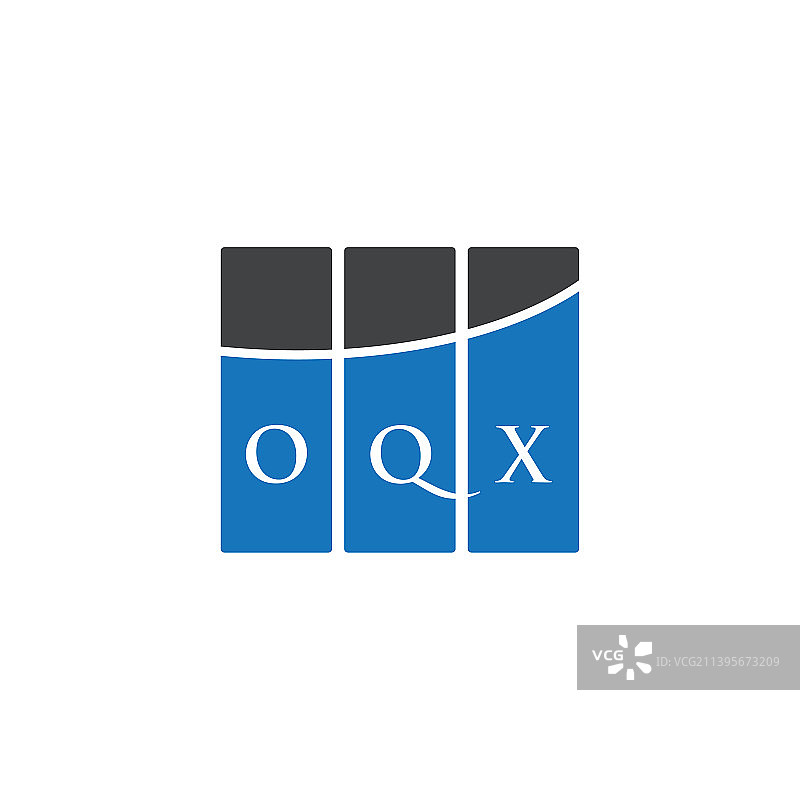 白色背景Oqx字母logo设计图片素材