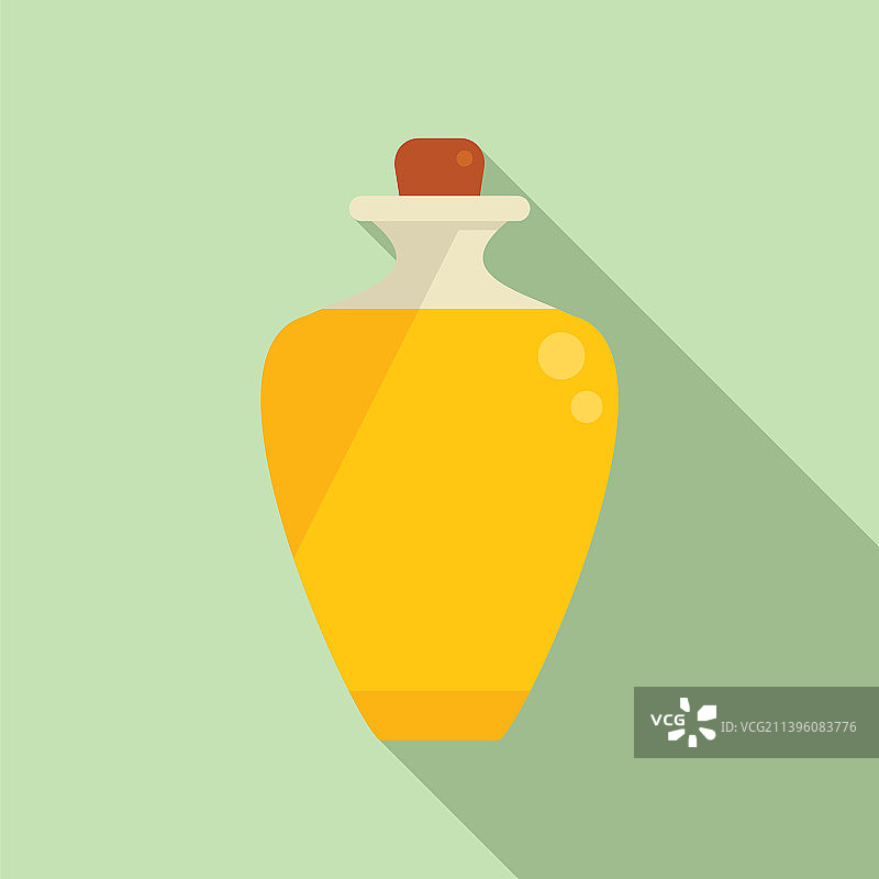 荷荷巴油瓶图标扁平香气植物图片素材