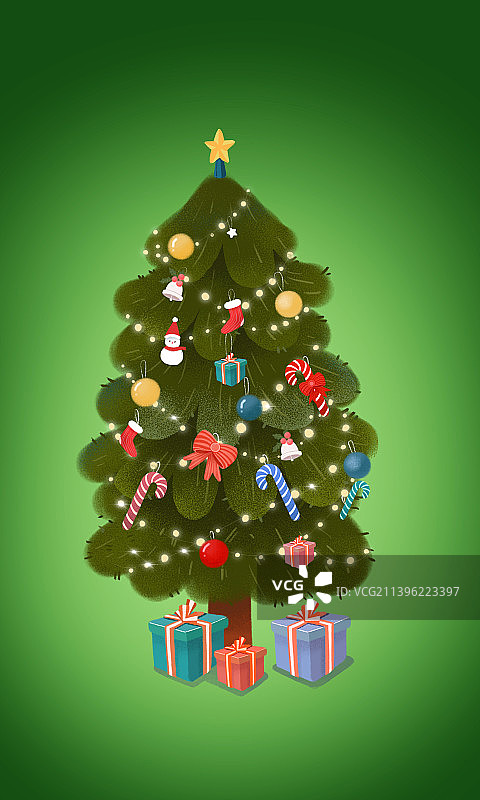 背景节日传统系圣诞节新年祝福圣诞树礼物信仰图片素材