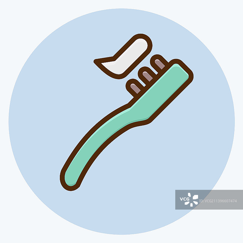 图标牙刷适用于医药符号平图片素材