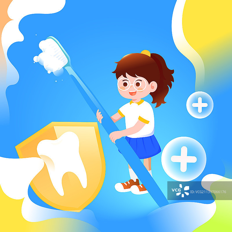 全国爱牙日儿童刷牙世界牙医日牙齿健康插画图片素材