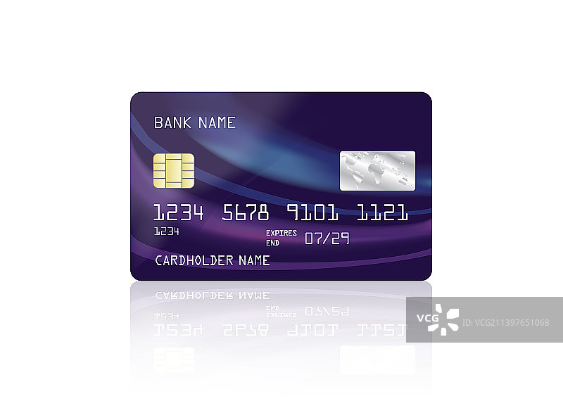 现实信用卡抽象彩色模板图片素材
