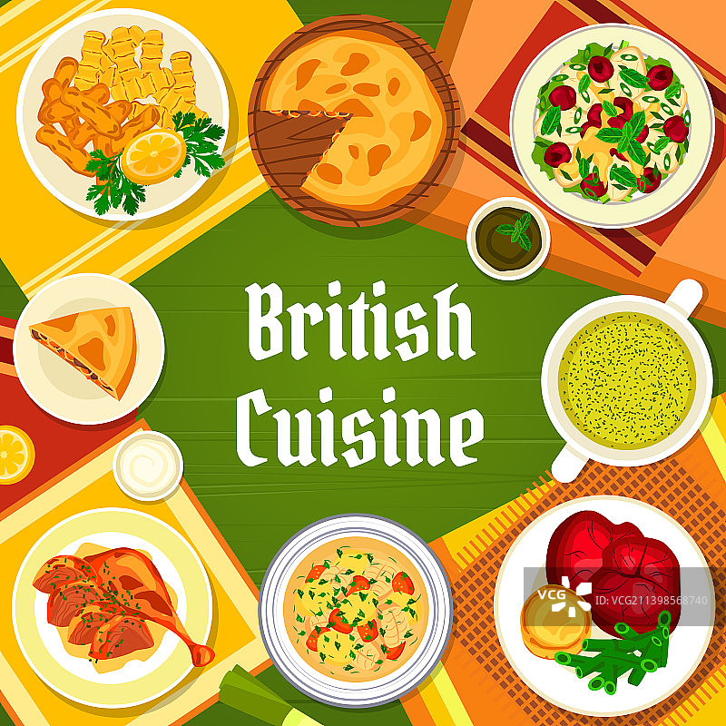 英国餐厅菜品菜单封面图片素材
