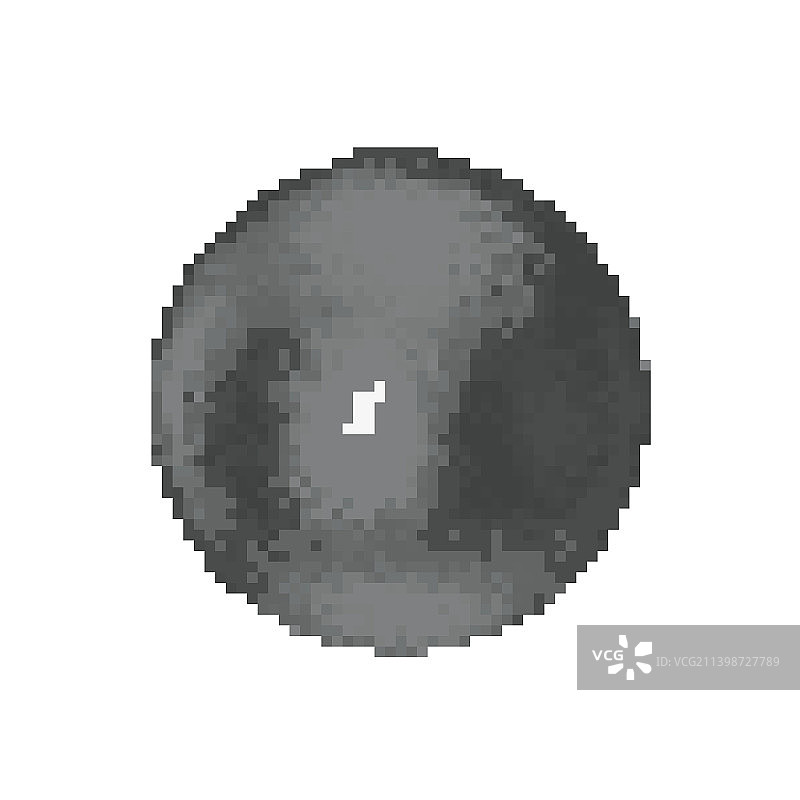 像素化的金属球铁球像素艺术3d图片素材