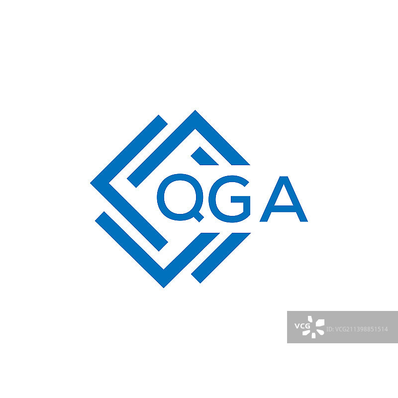 白色背景Qga字母标志设计图片素材