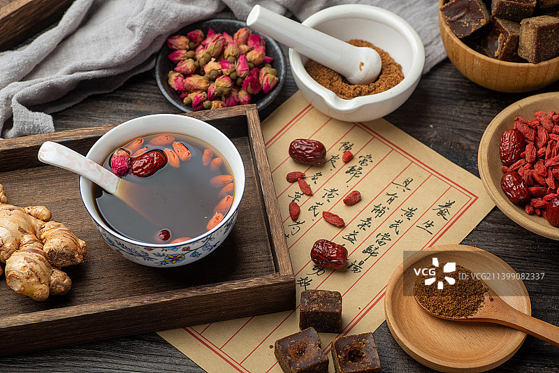 红糖姜枣茶图片素材