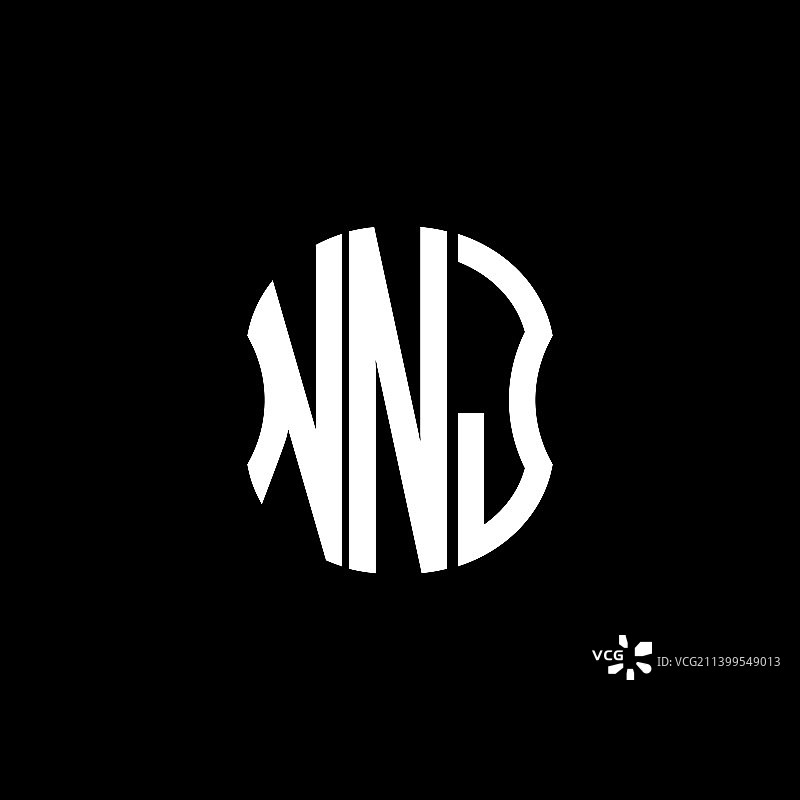 NNJ字母logo抽象创意设计NNJ图片素材