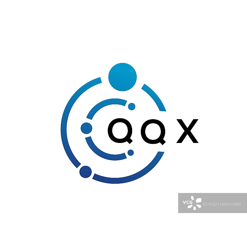 QQX字母科技白色标志设计图片素材